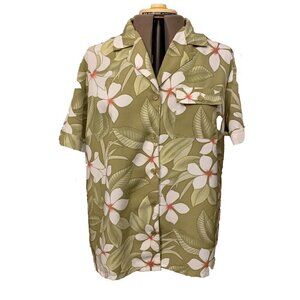 Sag Harbor. Size 1X. Aloha Hawaiian Short Sleeve Shirt. Pocket. B94.
